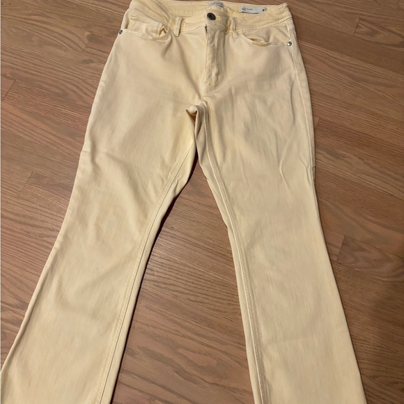 J. Jill Cropped High Waisted Yellow Jeans Size 4 - Picture 2 of 10